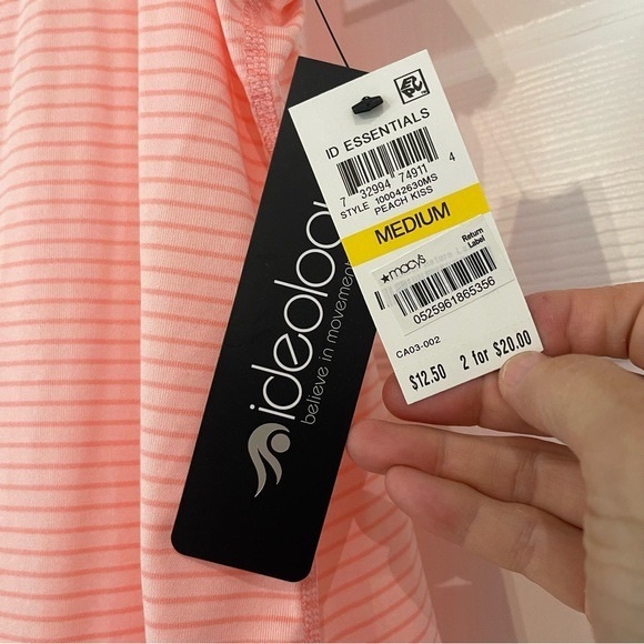 Ideology Pink and Gray Striped Tank Tops - Picture 7 of 7